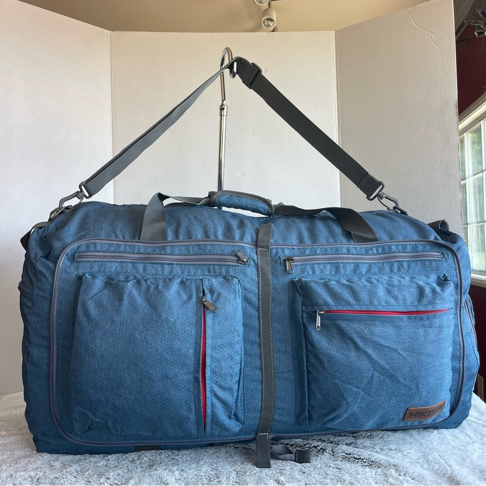 65L Foldable Travel Duffle Bag with Shoe Compartment Waterproof Lightweight